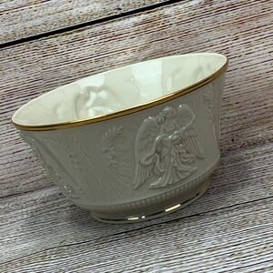 Lenox "The Music of Angels" Bowl Ivory Fine‎ China Gold Trim Made In USA 1997